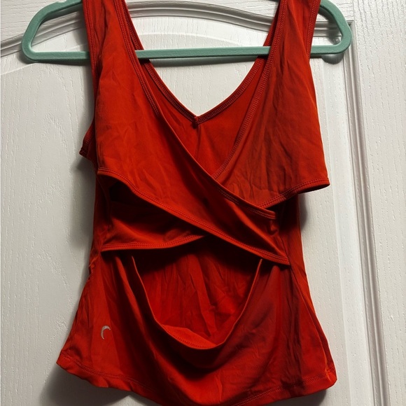 ZYIA Active Orange Cut-Out Tank Top w/ Blue Accents – Size S/M 🔥 - Picture 3 of 3